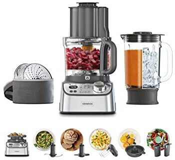 غذا ساز کنوود انگلستان Kenwood MultiPro FDM72.990SS دارای ترازو دیجیتال و مخزن شیشه‌ای بزرگ